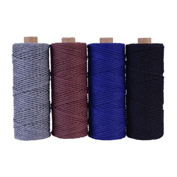 High Quality Twisted Macrame Cord 3mm Naturally Soft Cotton Rope for Wall Hanging